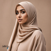 Premium Chiffon Hijab - Beige
